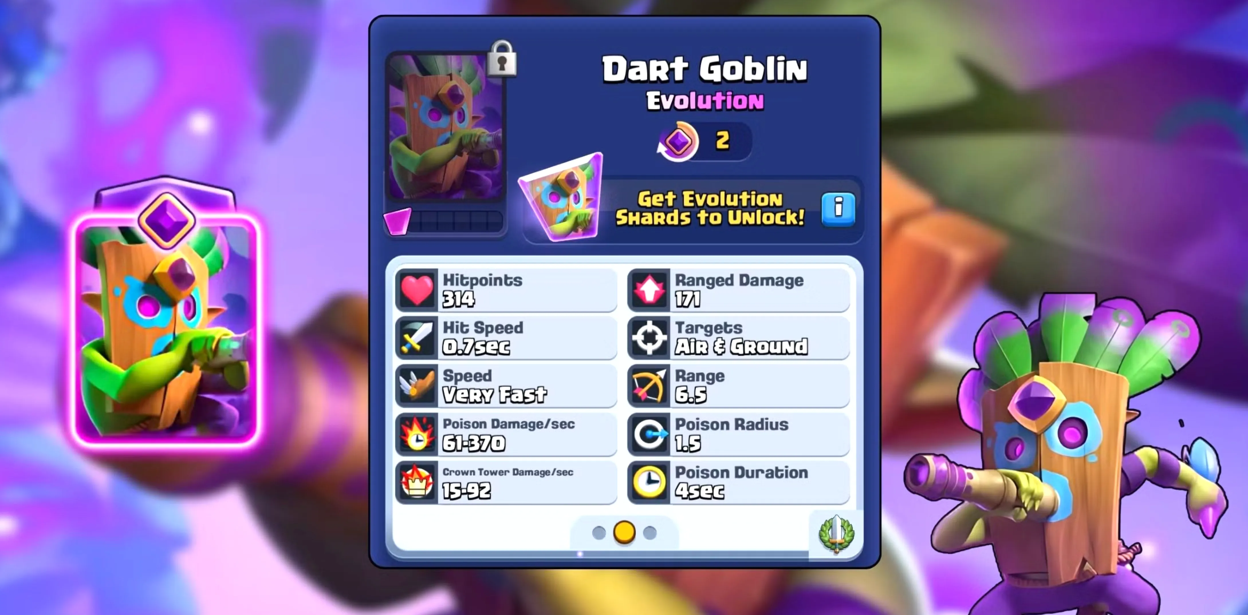evo dart goblin card clash royale
